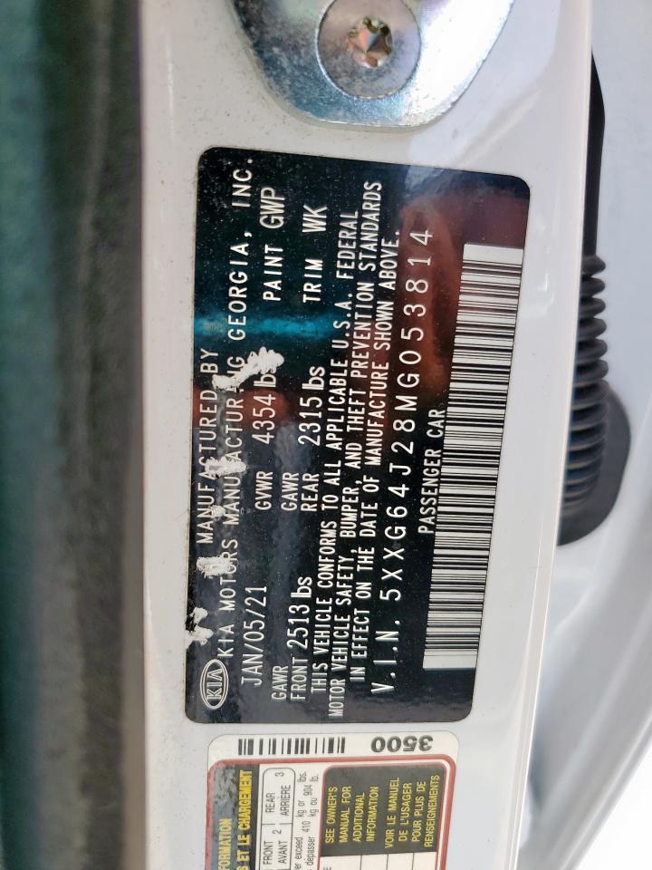 2021 Kia K5 Gt Line VIN: 5XXG64J28MG053814 Lot: 89933725