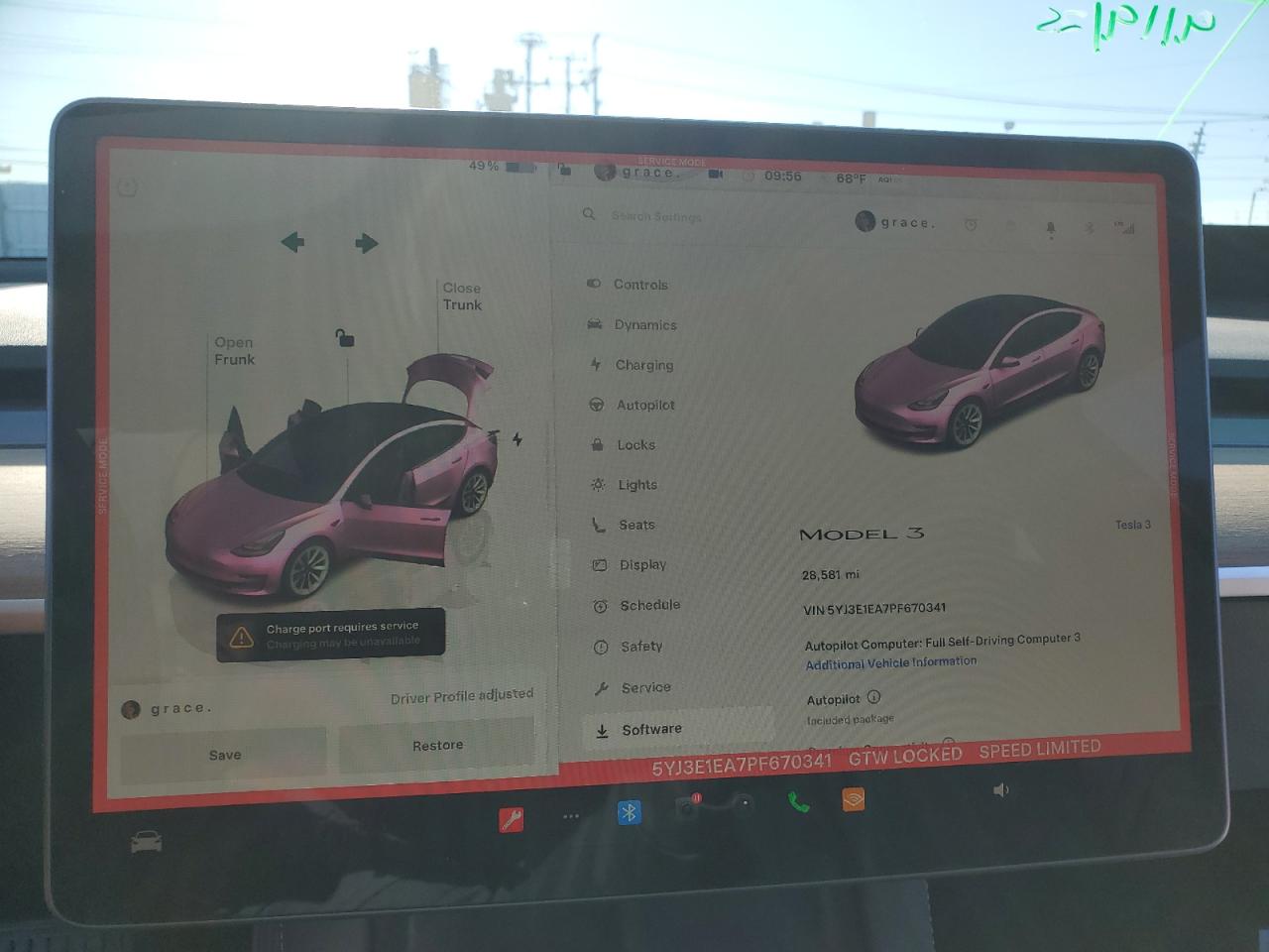 2023 Tesla Model 3 VIN: 5YJ3E1EA7PF670341 Lot: 86091395