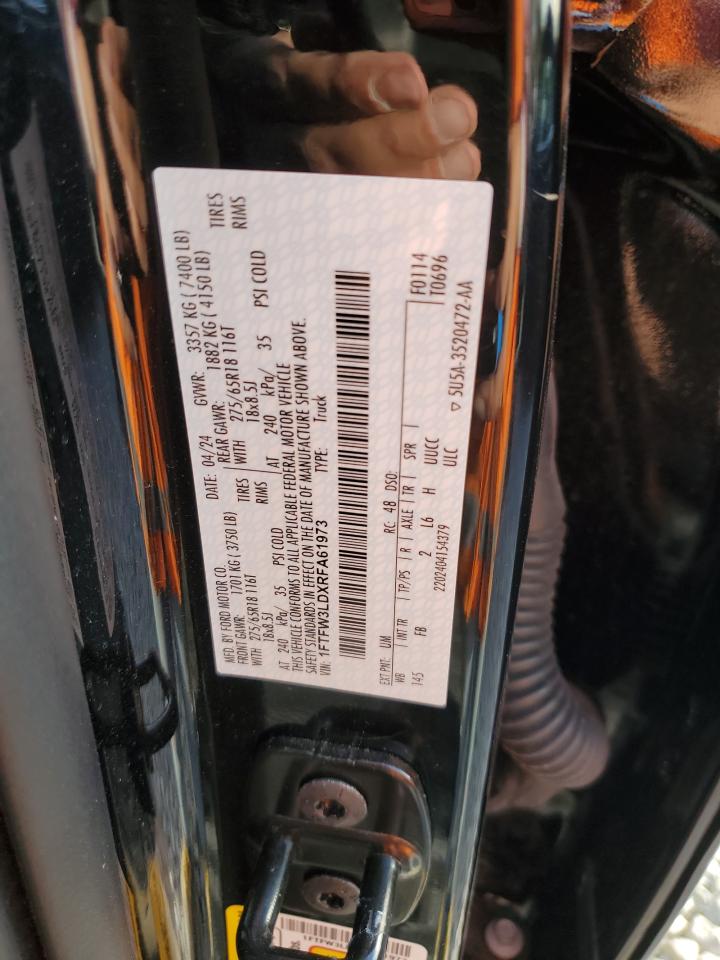 2024 Ford F150 Xlt VIN: 1FTFW3LDXRFA61973 Lot: 85473165