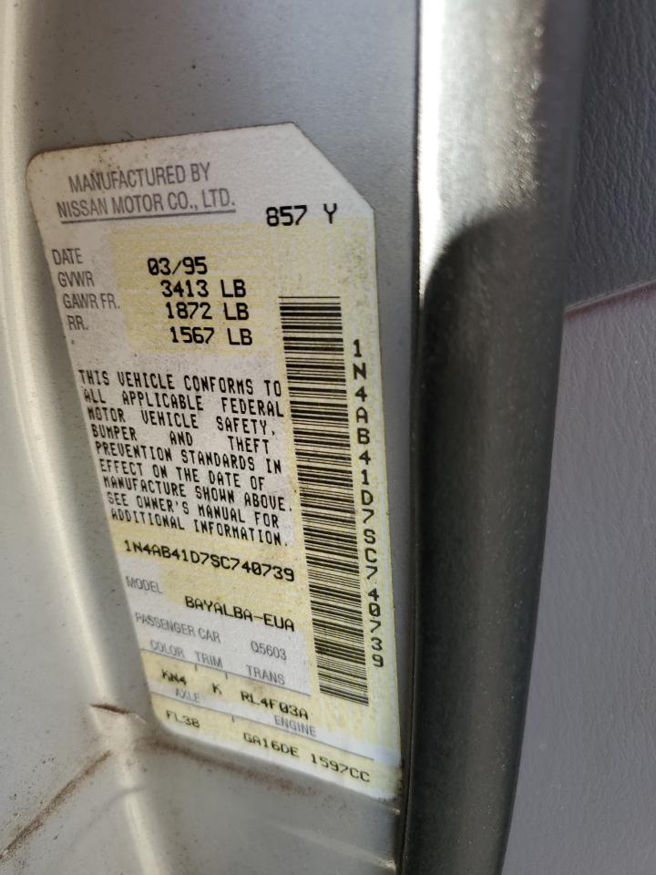 1995 Nissan Sentra Base VIN: 1N4AB41D7SC740739 Lot: 85893635