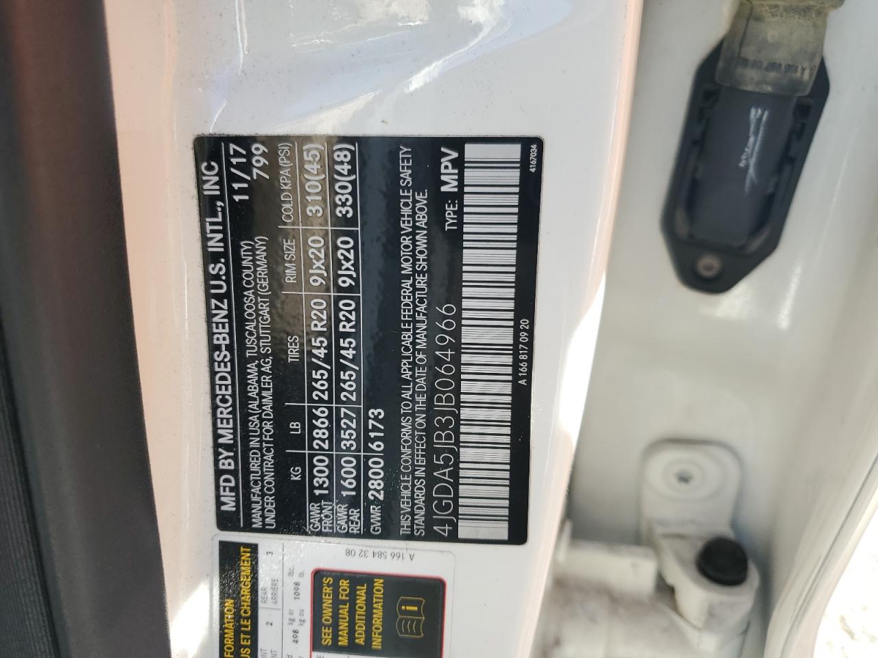 2018 Mercedes-Benz Gle 350 VIN: 4JGDA5JB3JB064966 Lot: 90496865