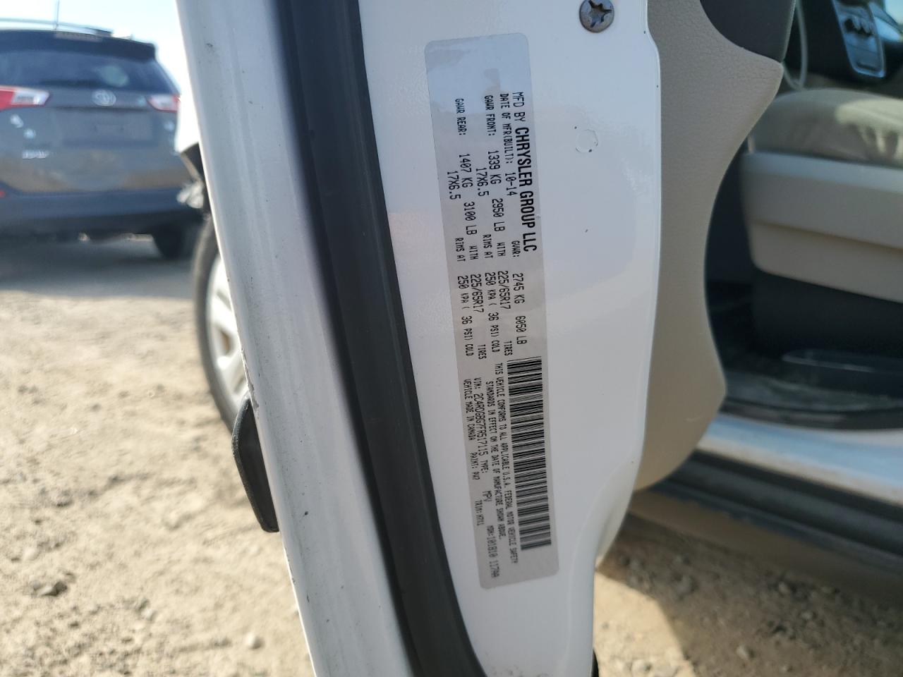 2015 Dodge Grand Caravan Se VIN: 2C4RDGBG7FR517115 Lot: 86238555