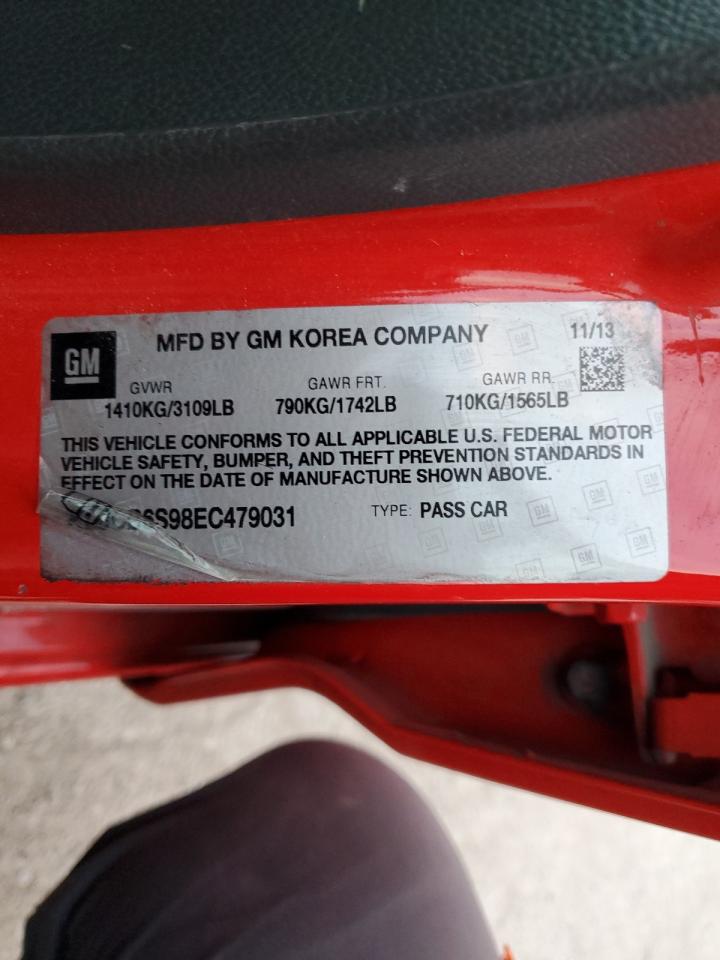 2014 Chevrolet Spark Ls VIN: KL8CB6S98EC479031 Lot: 86545015