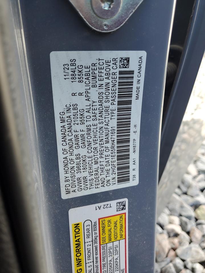 2024 Honda Civic Si VIN: 2HGFE1E55RH471691 Lot: 86638205