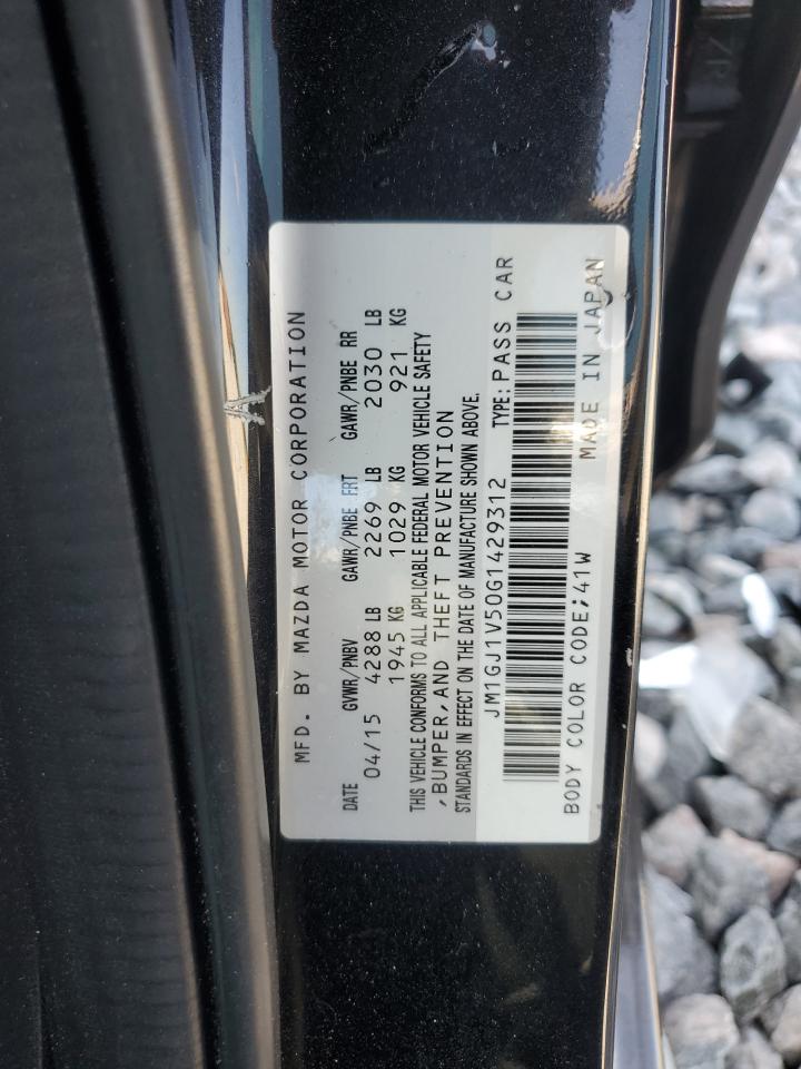 2016 Mazda 6 Touring VIN: JM1GJ1V50G1429312 Lot: 89833105