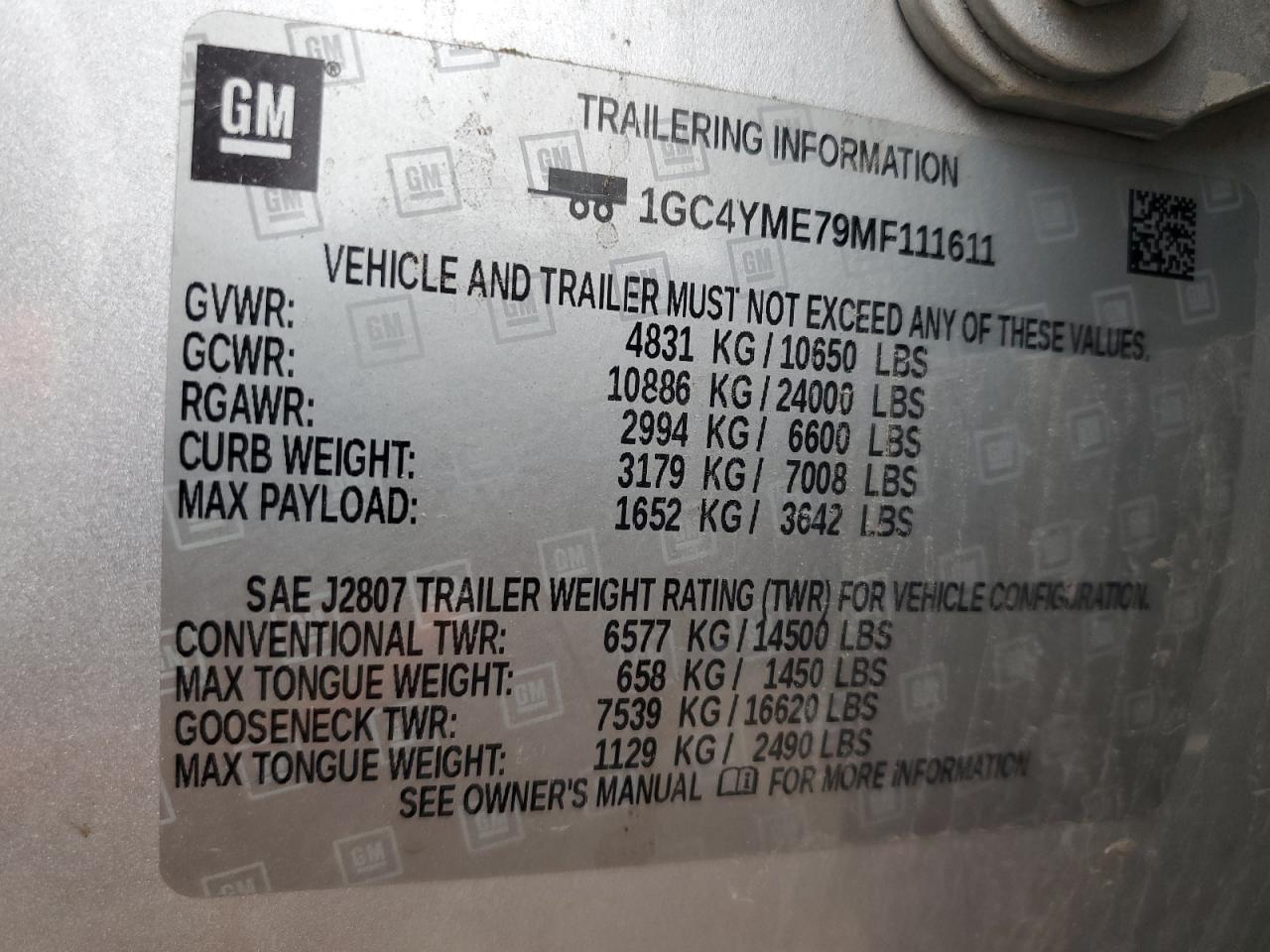 2021 Chevrolet Silverado K2500 Custom VIN: 1GC4YME79MF111611 Lot: 85884645