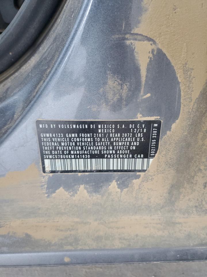 2019 Volkswagen Jetta S VIN: 3VWC57BU6KM141630 Lot: 85527715