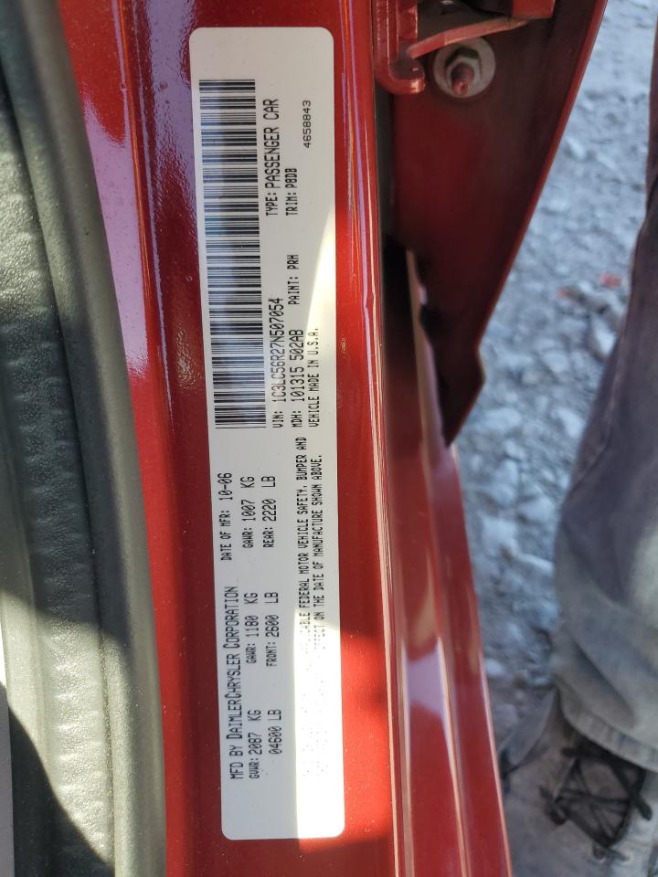 2007 Chrysler Sebring Touring VIN: 1C3LC56R27N507054 Lot: 89633775