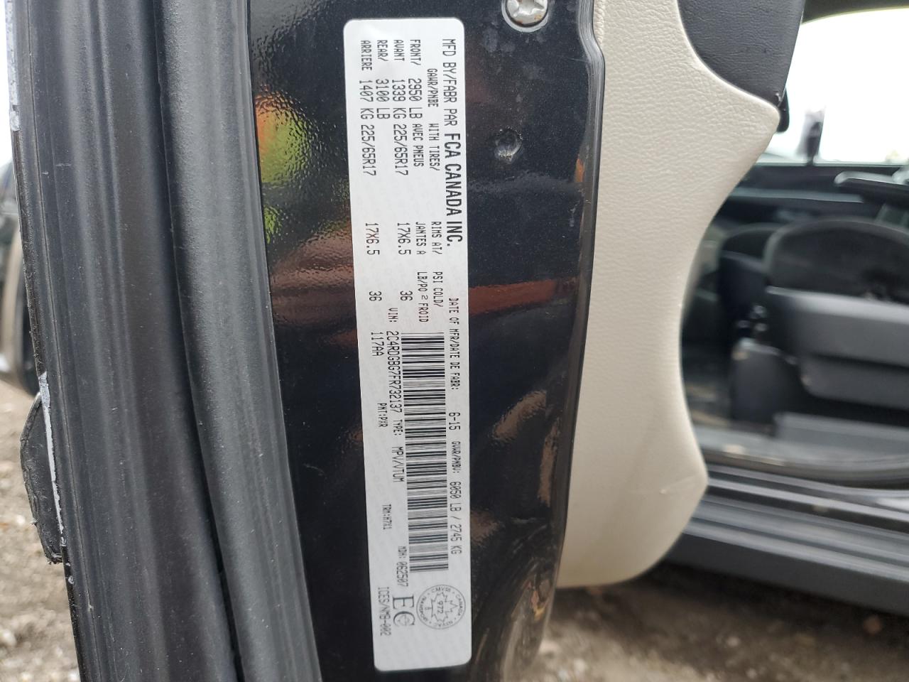 2015 Dodge Grand Caravan Se VIN: 2C4RDGBG7FR732137 Lot: 90314605