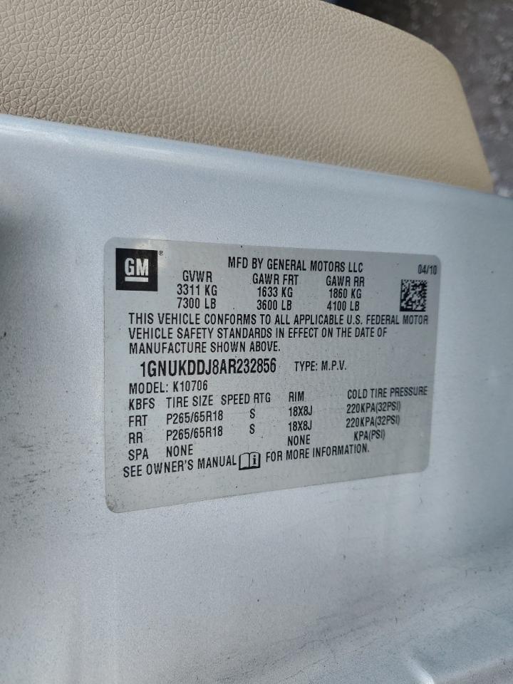 2010 Chevrolet Tahoe Hybrid VIN: 1GNUKDDJ8AR232856 Lot: 90685995