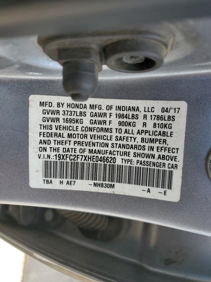 2017 Honda Civic Ex VIN: 19XFC2F7XHE046620 Lot: 89890575