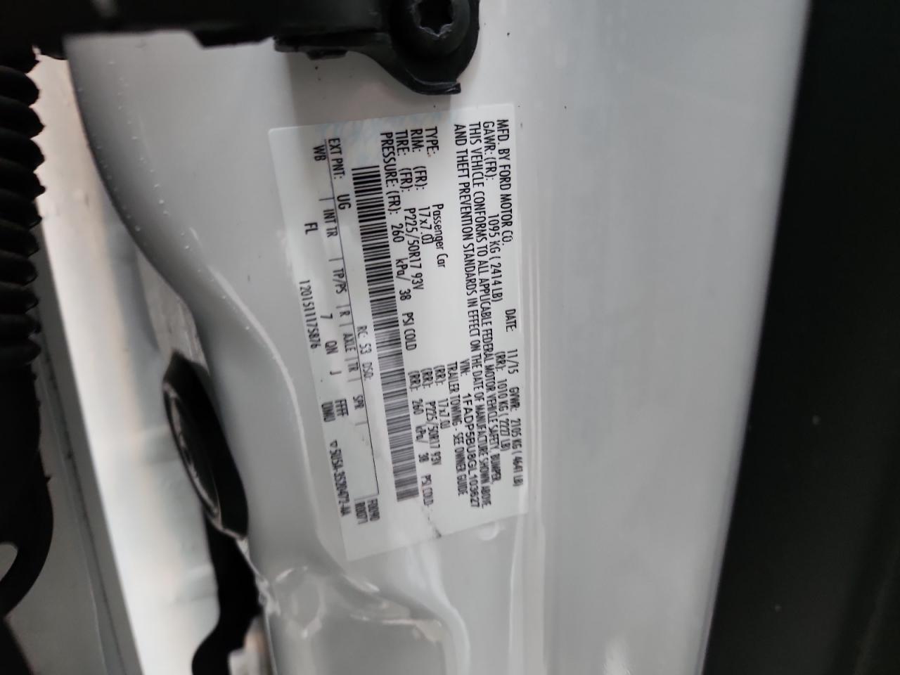 2016 Ford C-Max Sel VIN: 1FADP5BU8GL103627 Lot: 89475375