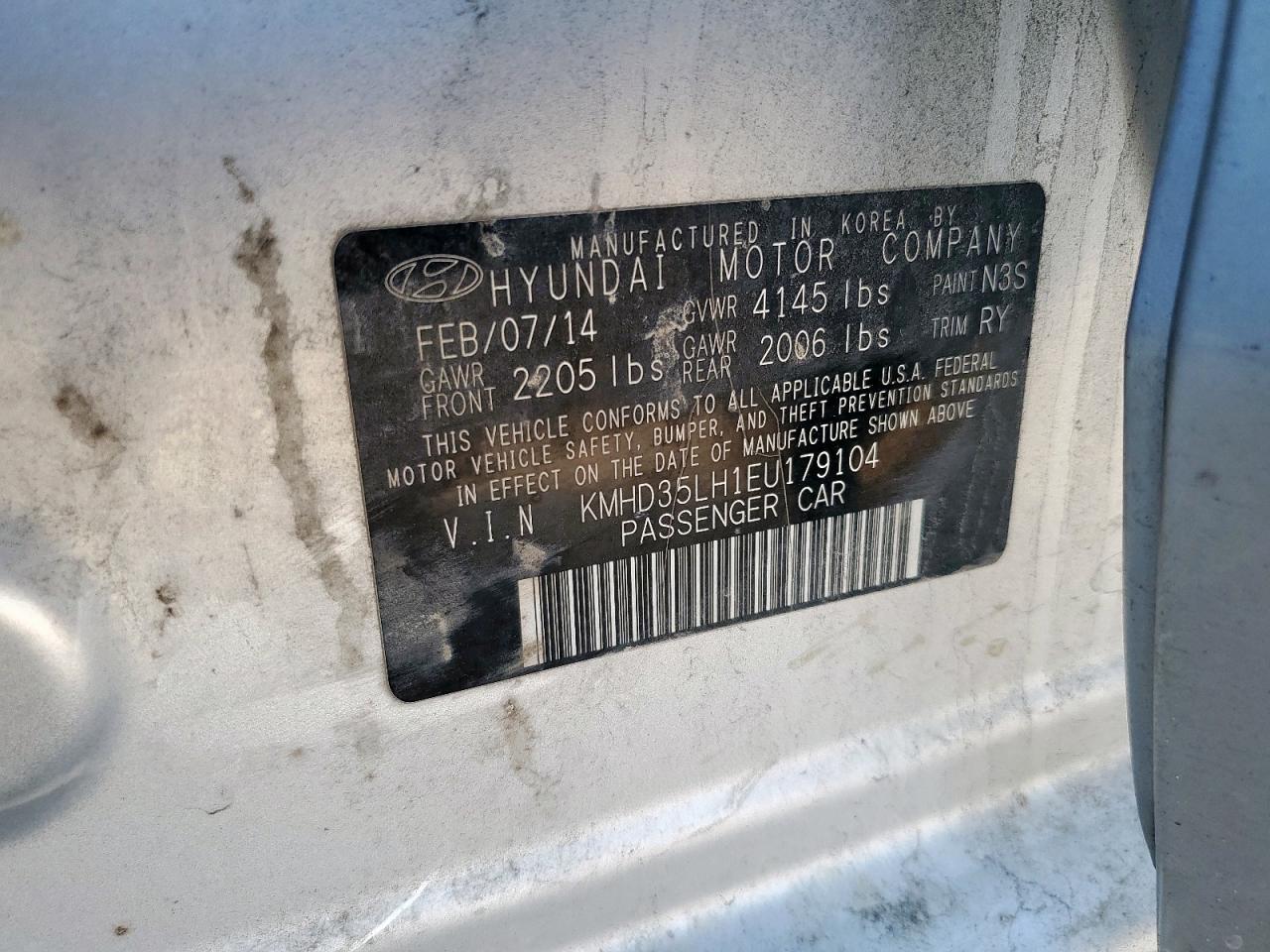 2014 Hyundai Elantra Gt VIN: KMHD35LH1EU179104 Lot: 84568305