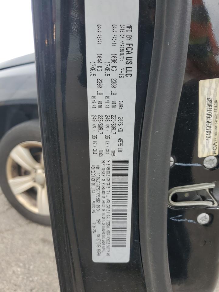 2016 Jeep Compass Latitude VIN: 1C4NJDEB7GD779582 Lot: 82702825