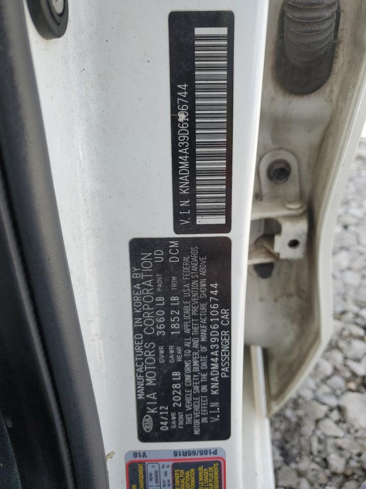 2013 Kia Rio Lx VIN: KNADM4A39D6106744 Lot: 85596235