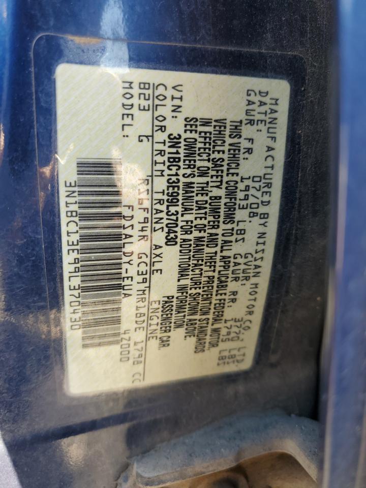 2009 Nissan Versa S VIN: 3N1BC13E99L370430 Lot: 82563285
