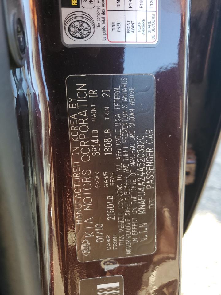 2010 Kia Forte Ex VIN: KNAFU4A24A5203920 Lot: 90009755