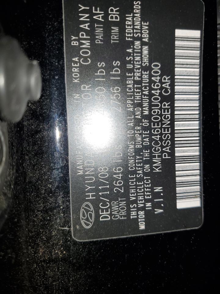 2009 Hyundai Genesis 3.8L VIN: KMHGC46E09U046400 Lot: 89780075