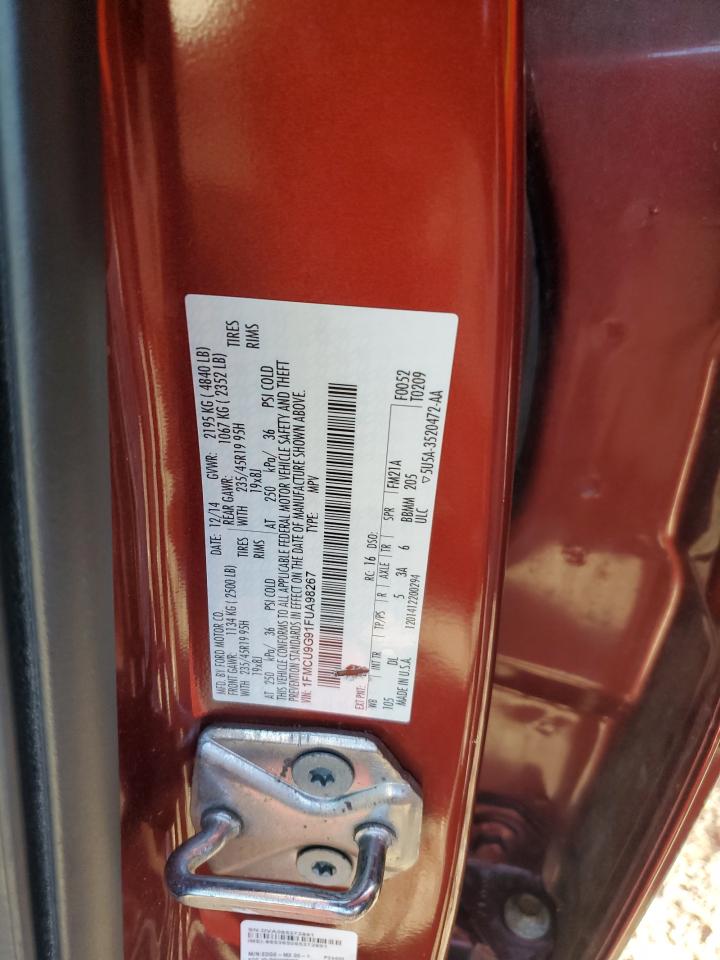 2015 Ford Escape Se VIN: 1FMCU9G91FUA98267 Lot: 86264175