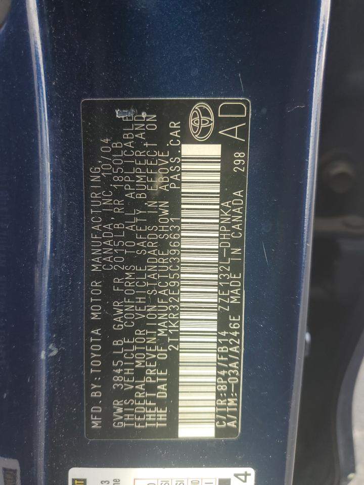 2005 Toyota Corolla Matrix Xr VIN: 2T1KR32E95C396631 Lot: 82510745