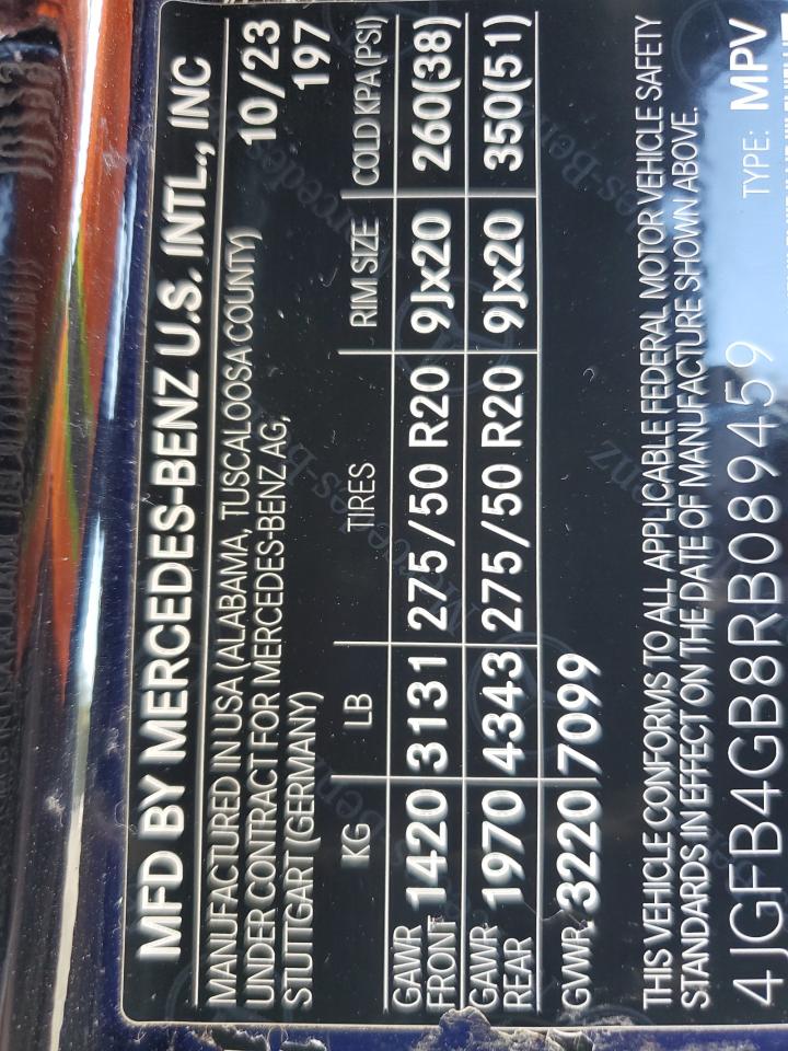 2024 Mercedes-Benz Gle 450E 4Matic VIN: 4JGFB4GB8RB089459 Lot: 84624405