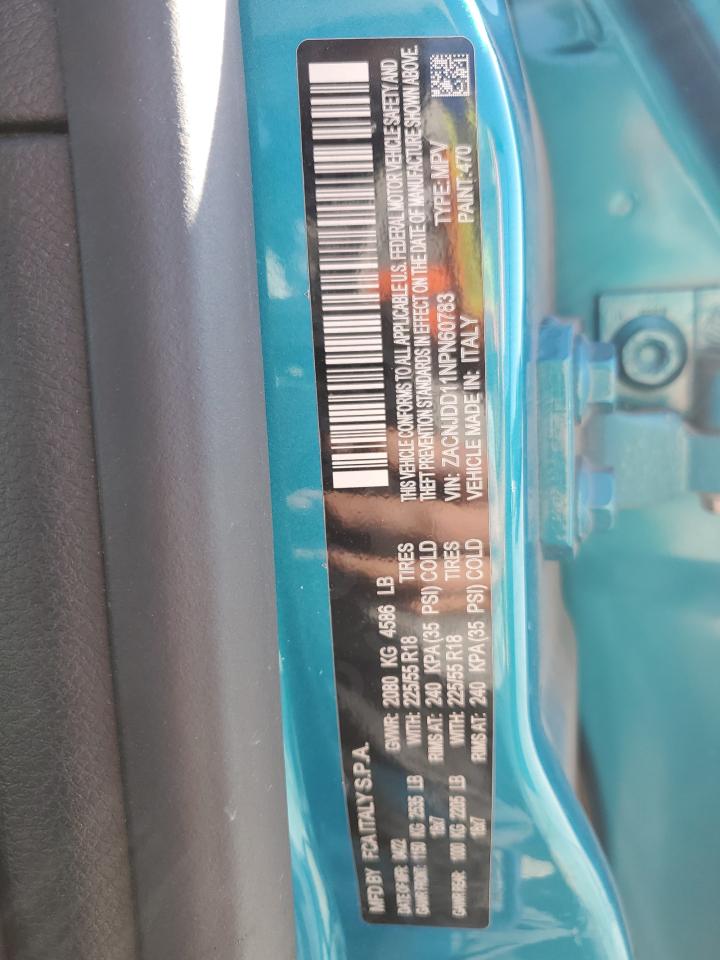 2022 Jeep Renegade Limited VIN: ZACNJDD11NPN60783 Lot: 89443075