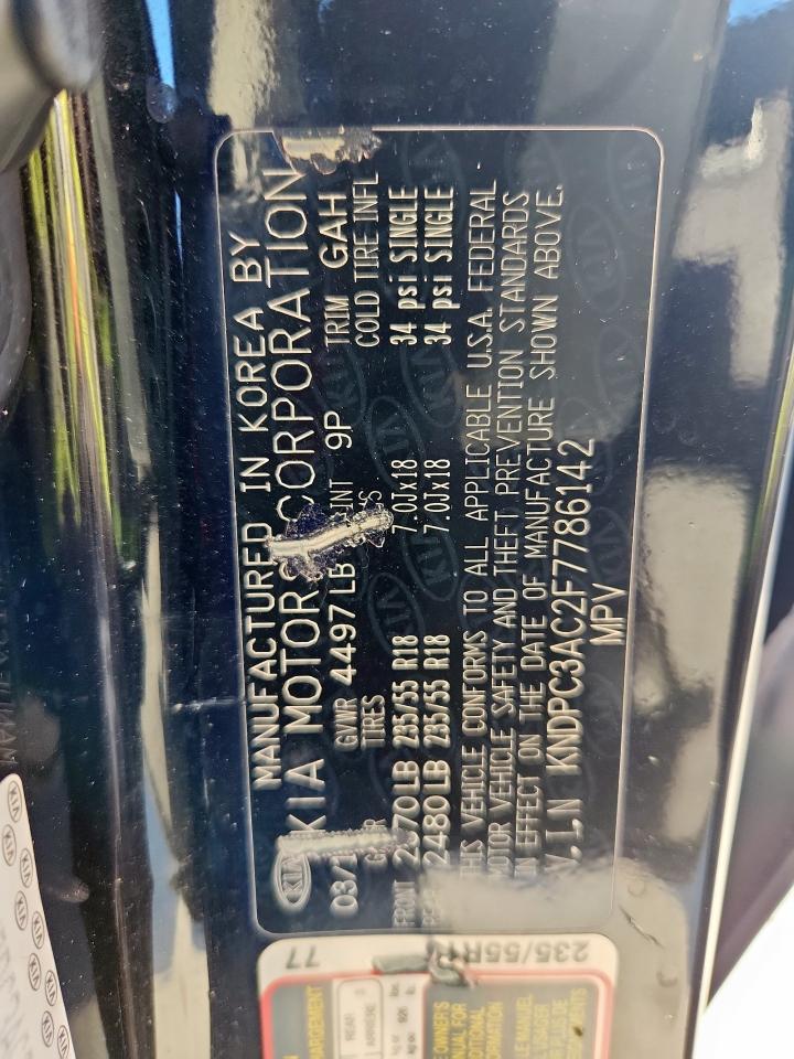 2015 Kia Sportage Ex VIN: KNDPC3AC2F7786142 Lot: 80749485