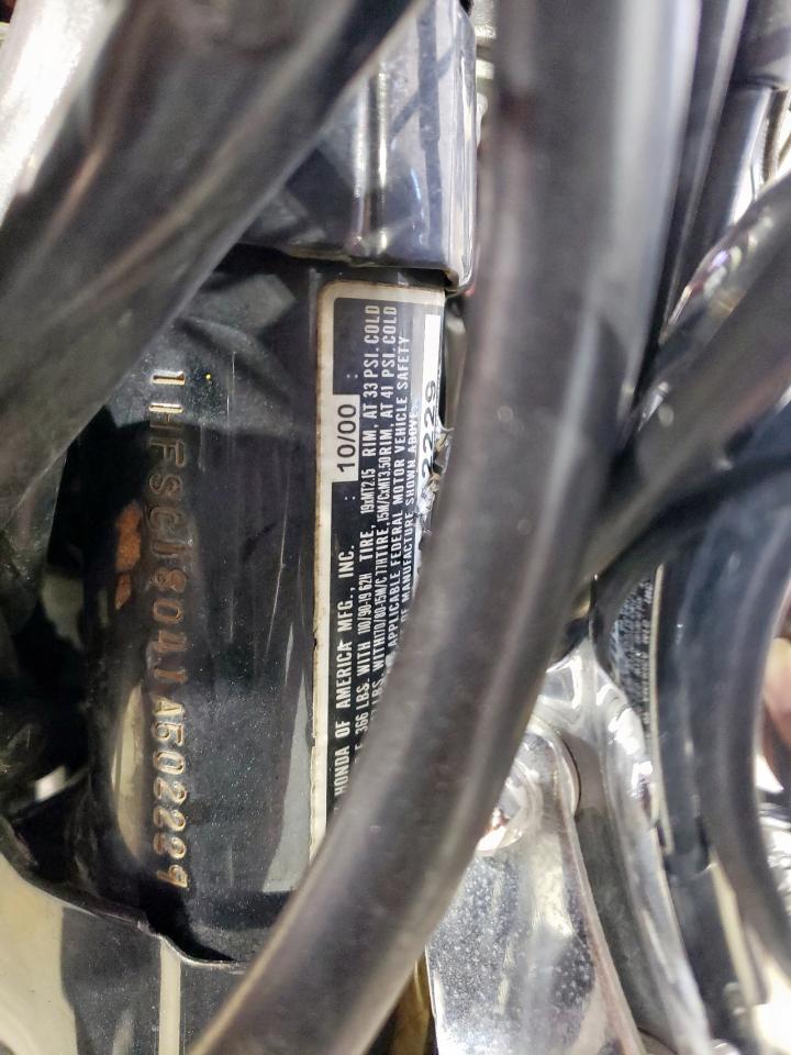 2001 Honda Vt1100 C VIN: 1HFSC18041A502229 Lot: 90735265