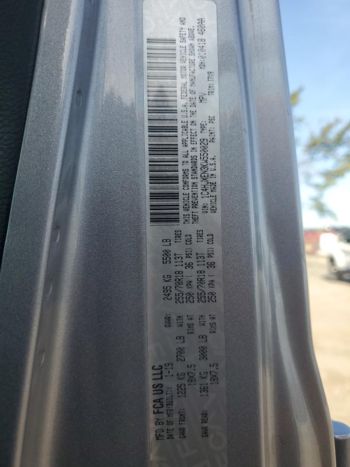 2019 Jeep Wrangler Unlimited Sahara VIN: 1C4HJXEN3KW550029 Lot: 81956695