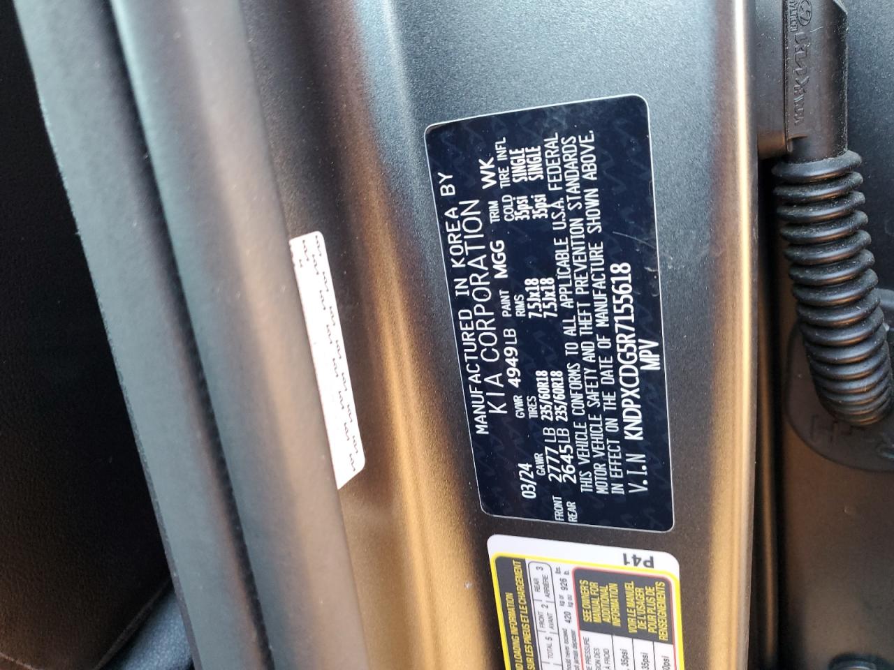 2024 Kia Sportage Sx Prestige VIN: KNDPXCDG5R7155618 Lot: 90987165