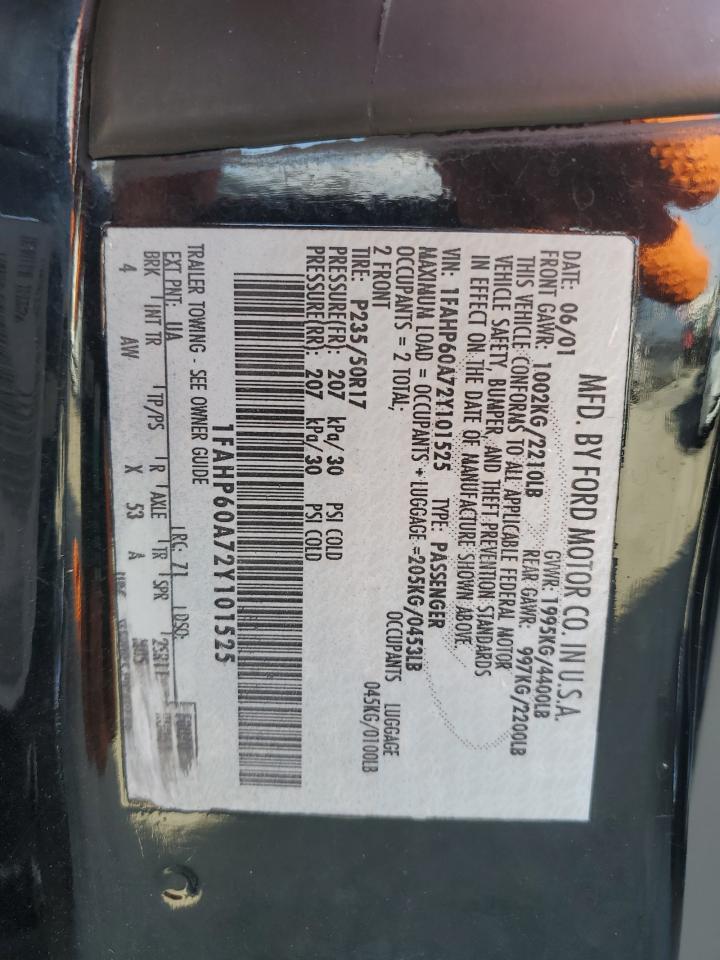 2002 Ford Thunderbird VIN: 1FAHP60A72Y101525 Lot: 86335315