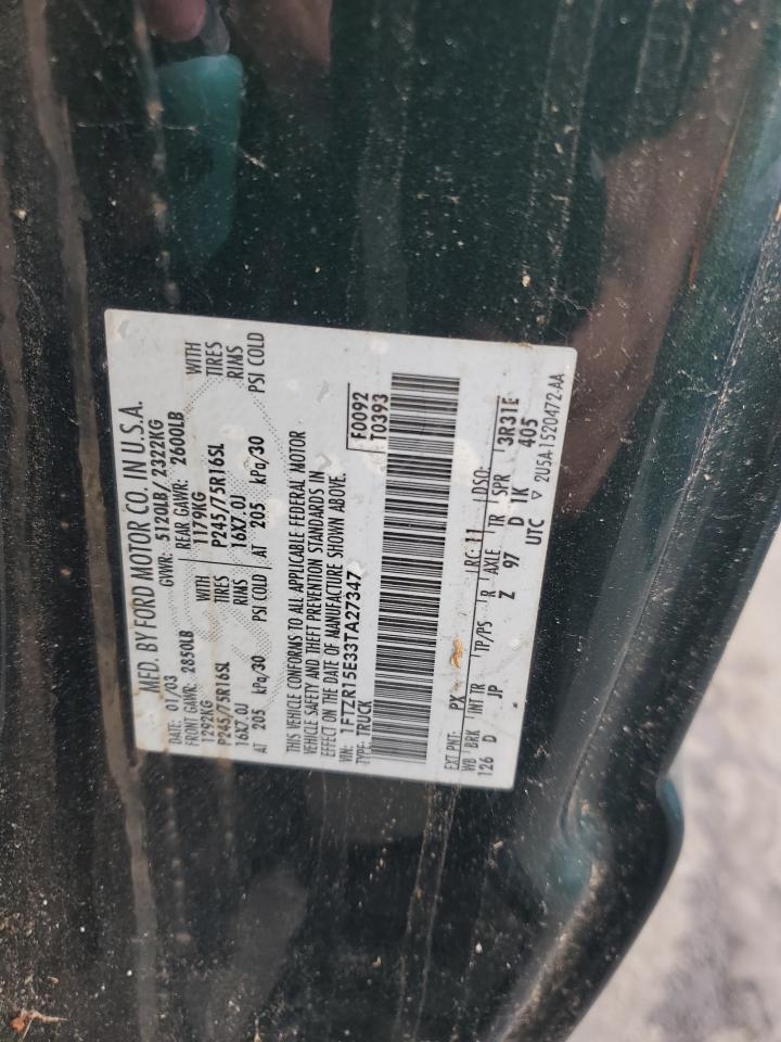 2003 Ford Ranger Super Cab VIN: 1FTZR15E33TA27347 Lot: 87193845