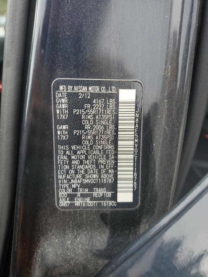 2012 Nissan Juke S VIN: JN8AF5MV0CT118787 Lot: 86630285