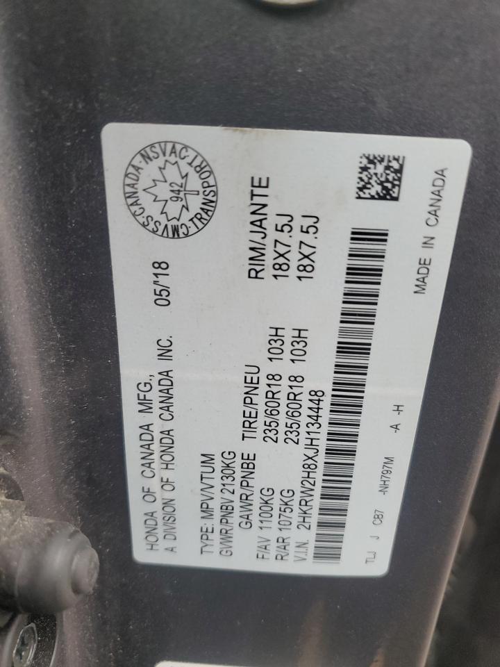 2018 Honda Cr-V Exl VIN: 2HKRW2H8XJH134448 Lot: 86877385