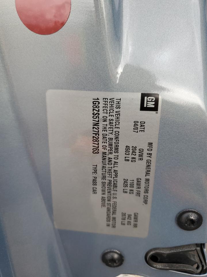 2007 Saturn Aura Xe VIN: 1G8ZS57N27F287763 Lot: 85566235