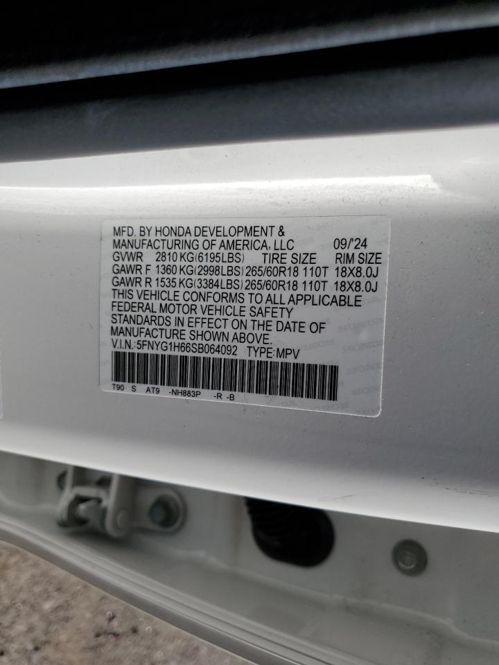 2025 Honda Pilot Trailsport VIN: 5FNYG1H66SB064092 Lot: 83958175