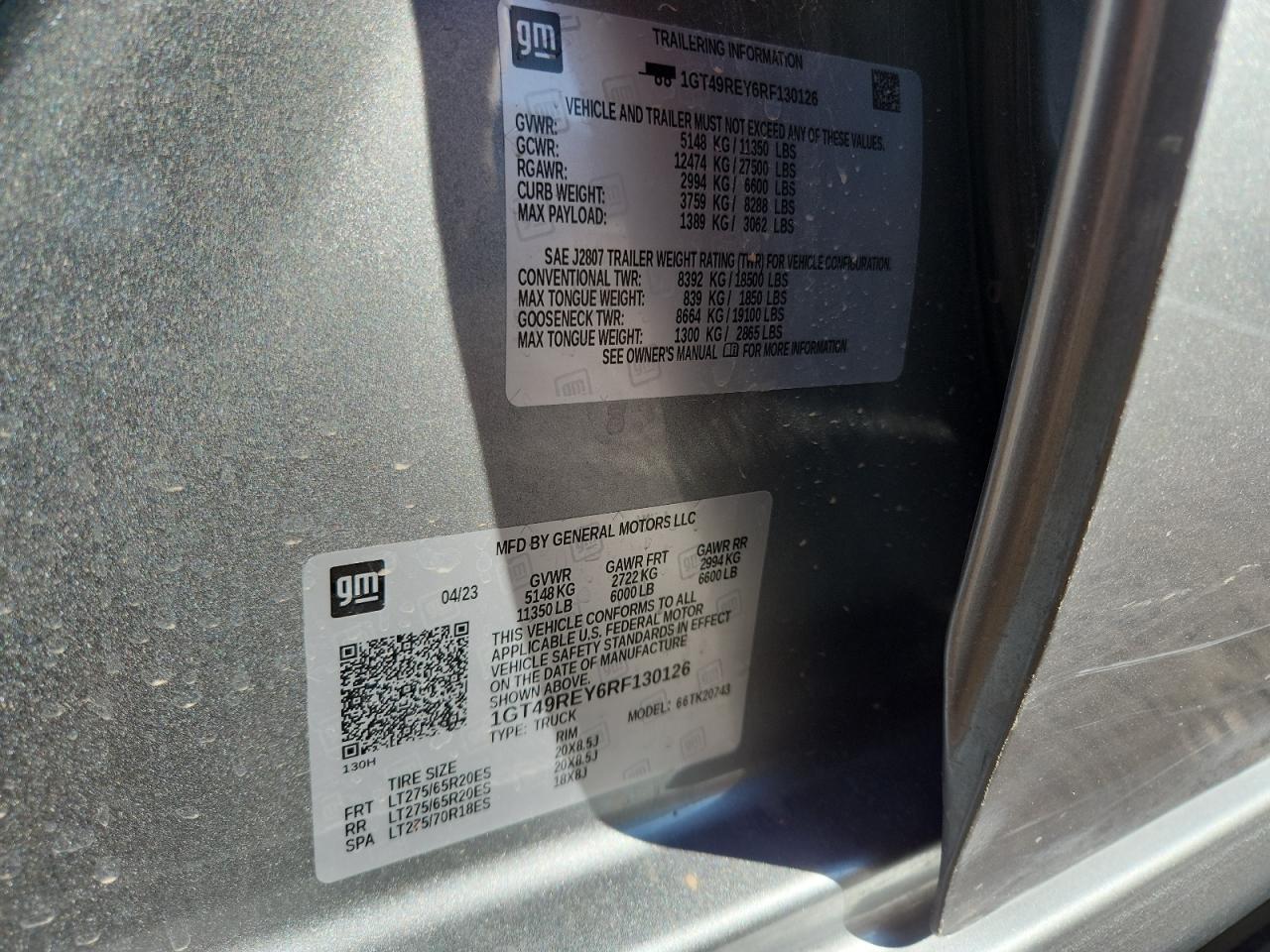 2024 GMC Sierra K2500 Denali VIN: 1GT49REY6RF130126 Lot: 87485415