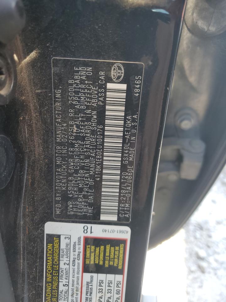 2014 Toyota Avalon Base VIN: 4T1BK1EB0EU100176 Lot: 82213815