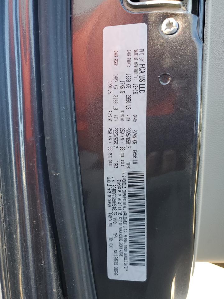 2017 Dodge Grand Caravan Sxt VIN: 2C4RDGCG5HR646150 Lot: 87048545