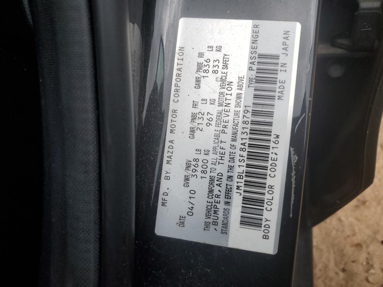 2010 Mazda 3 I VIN: JM1BL1SF8A1318791 Lot: 82260635