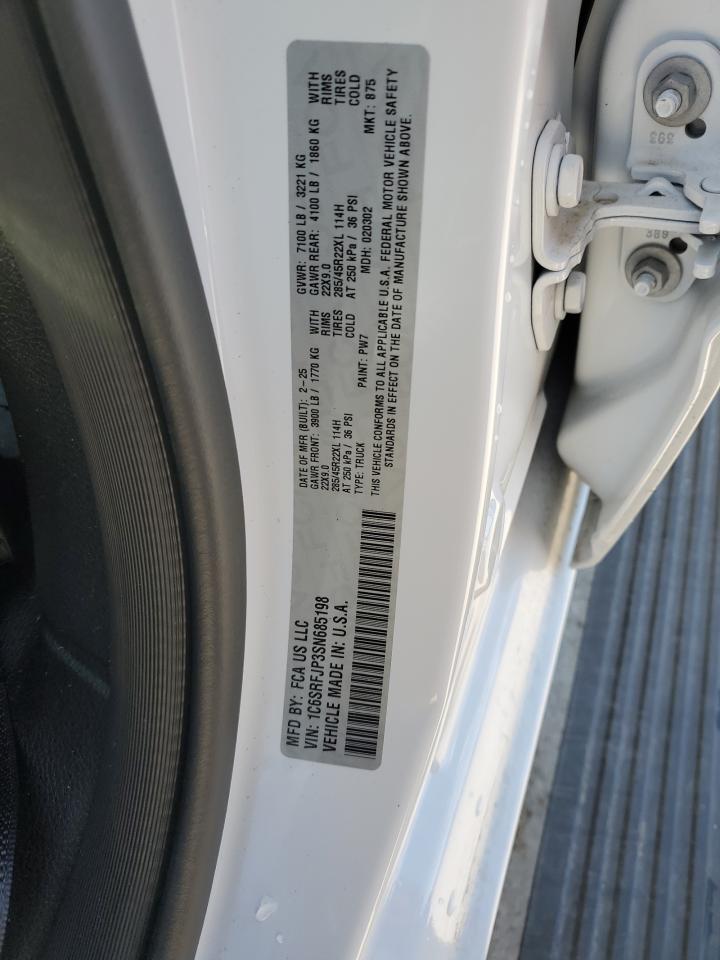 2025 Ram 1500 Laramie VIN: 1C6SRFJP3SN685198 Lot: 90862315