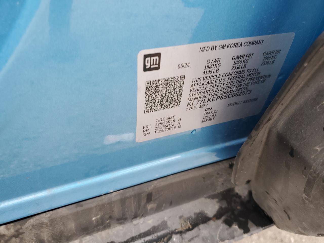 2025 Chevrolet Trax Activ VIN: KL77LKEP6SC062573 Lot: 90096615