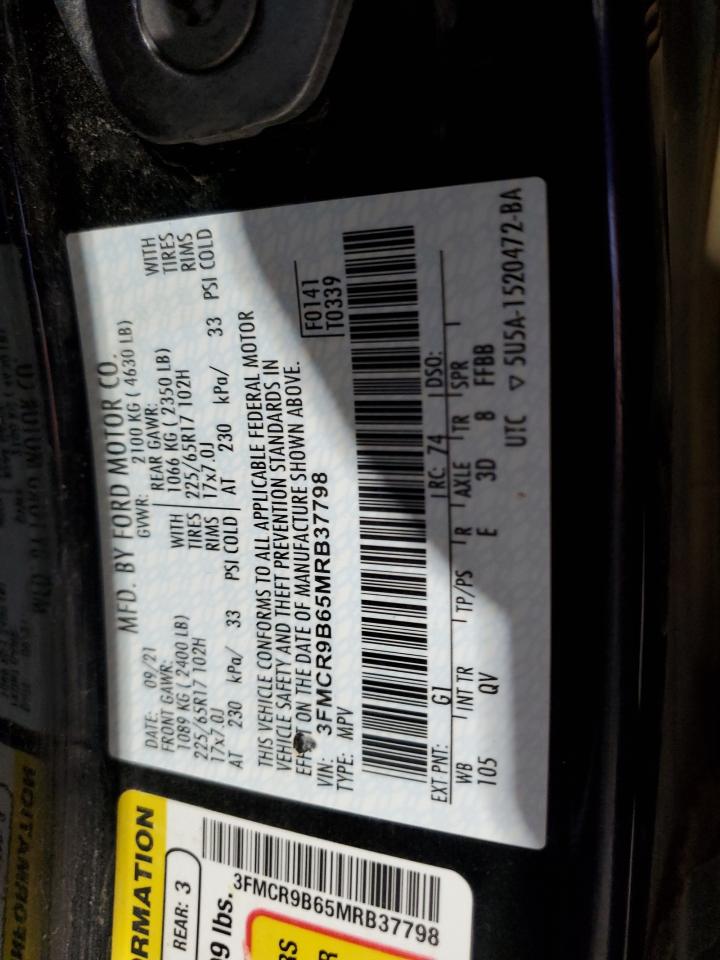 2021 Ford Bronco Sport Big Bend VIN: 3FMCR9B65MRB37798 Lot: 81933225