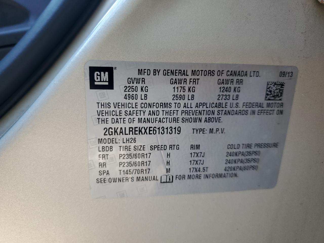 2014 GMC Terrain Sle VIN: 2GKALREKXE6131319 Lot: 82214725