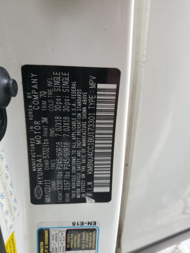 2011 Hyundai Veracruz Gls VIN: KM8NU4CC1BU173301 Lot: 82308005