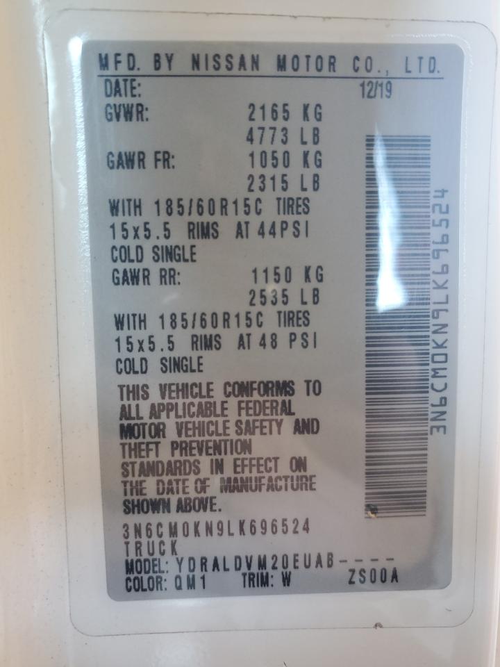 2020 Nissan Nv200 Delivery Van VIN: 3N6CM0KN9LK696524 Lot: 90124805