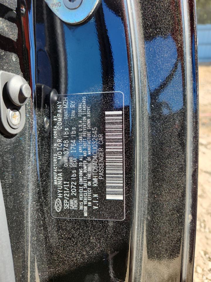 2012 Hyundai Veloster VIN: KMHTC6AD4CU032645 Lot: 86488855