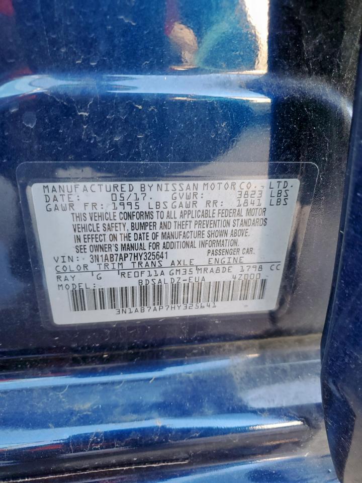 2017 Nissan Sentra S VIN: 3N1AB7AP7HY325641 Lot: 84523015