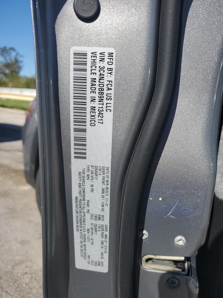 2022 Jeep Compass Latitude VIN: 3C4NJDBB9NT134217 Lot: 87208405