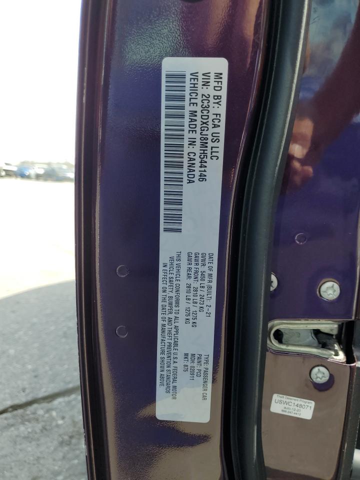 2021 Dodge Charger Scat Pack VIN: 2C3CDXGJ8MH544146 Lot: 86491465